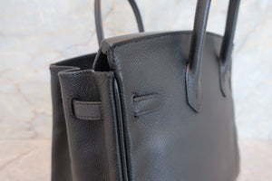 HERMES／エルメス バーキン25 ヴォーエプソン ブラック □N刻印 ハンドバッグ 700070280