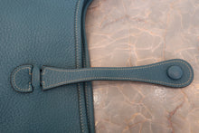 将图片加载到图库查看器，HERMES EVELYNE 2PM Clemence leather Blue jean □K刻印 Shoulder bag 700120171
