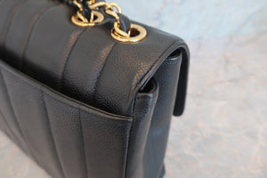 CHANEL/香奈儿 coco小姐 单盖 链条包  荔枝皮 Black/Gold hadware(黑色/金色金属) 肩背包 600080025