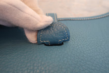 将图片加载到图库查看器，HERMES EVELYNE 2PM Clemence leather Blue jean □K刻印 Shoulder bag 700120171
