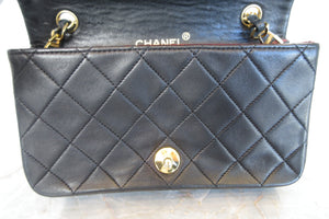 CHANEL/シャネル ミニマトラッセチェーンショルダーバッグ ラムスキン ブラック/ゴールド金具 ショルダーバッグ 60120026