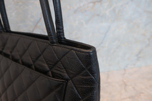 CHANEL/シャネル 復刻トート キャビアスキン ブラック/ゴールド金具 トートバッグ 700090015