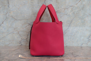 HERMES／エルメス ピコタンロックエクラＰＭ トリヨンクレマンス/ヴォースイフト ローズメキシコ/ルージュクー Z刻印 ハンドバッグ 700080029