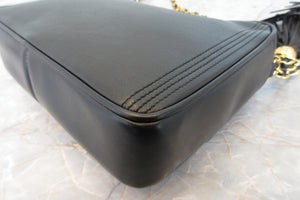 CHANEL/シャネル ココマークフリンジチェーンショルダーバッグ ラムスキン ブラック/ゴールド金具 ショルダーバッグ 700070147