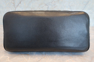CHANEL/シャネル 復刻トート キャビアスキン ブラック/ゴールド金具 トートバッグ 700090015