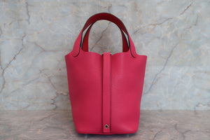 HERMES／エルメス ピコタンロックエクラＰＭ トリヨンクレマンス/ヴォースイフト ローズメキシコ/ルージュクー Z刻印 ハンドバッグ 700080029
