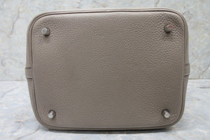 HERMES／エルメス ピコタンロックＭＭ トリヨンクレマンス トゥルティエールグレー □N刻印 ハンドバッグ 700090041