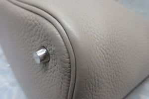 HERMES／エルメス ピコタンロックＭＭ トリヨンクレマンス トゥルティエールグレー □N刻印 ハンドバッグ 700090041