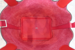 HERMES／エルメス ピコタンロックエクラＰＭ トリヨンクレマンス/ヴォースイフト ローズメキシコ/ルージュクー Z刻印 ハンドバッグ 700080029