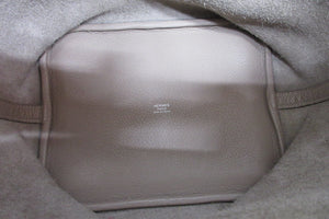 HERMES／エルメス ピコタンロックＭＭ トリヨンクレマンス トゥルティエールグレー □N刻印 ハンドバッグ 700090041