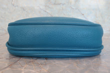 将图片加载到图库查看器，HERMES EVELYNE 3PM Clemence leather Blue izmir Shoulder bag 800040133
