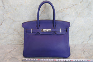 HERMES／エルメス バーキン30 トリヨンクレマンス アイリス □N刻印 ハンドバッグ 700040215