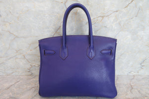HERMES／エルメス バーキン30 トリヨンクレマンス アイリス □N刻印 ハンドバッグ 700040215