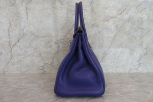 HERMES／エルメス バーキン30 トリヨンクレマンス アイリス □N刻印 ハンドバッグ 700040215