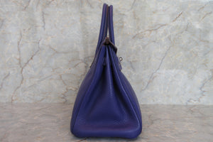 HERMES／エルメス バーキン30 トリヨンクレマンス アイリス □N刻印 ハンドバッグ 700040215
