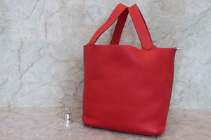 HERMES／エルメス ピコタンロックGM トリヨンクレマンス ルージュカザック □R刻印 ハンドバッグ 700080025