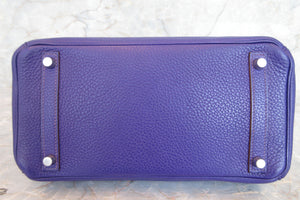HERMES／エルメス バーキン30 トリヨンクレマンス アイリス □N刻印 ハンドバッグ 700040215
