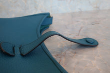 将图片加载到图库查看器，HERMES EVELYNE 3PM Clemence leather Blue izmir Shoulder bag 800040133
