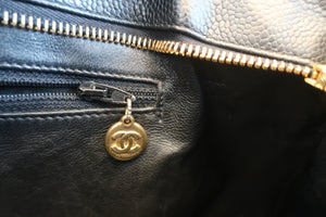 CHANEL/シャネル 復刻トート キャビアスキン ブラック/ゴールド金具 トートバッグ 700090015