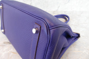HERMES／エルメス バーキン30 トリヨンクレマンス アイリス □N刻印 ハンドバッグ 700040215
