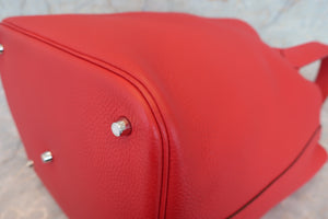 HERMES／エルメス ピコタンロックGM トリヨンクレマンス ルージュカザック □R刻印 ハンドバッグ 700080025