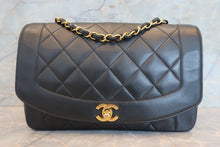 画像をギャラリービューアに読み込む, CHANEL/シャネル ダイアナマトラッセチェーンショルダーバッグ ラムスキン ブラック/ゴールド金具 ショルダーバッグ 700090012
