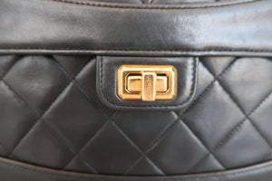 CHANEL/シャネル 2.55マトラッセチェーンショルダーバッグ ラムスキン ブラック/ゴールド金具 ショルダーバッグ 600080036