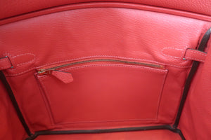 HERMES BIRKIN 25 Togo leather Rouge pivoine T Engraving Hand bag 600050031