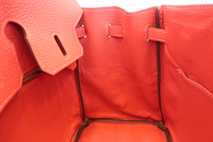 HERMES BIRKIN 25 Togo leather Rouge pivoine T Engraving Hand bag 600050031