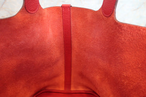 HERMES／エルメス ピコタンロックGM トリヨンクレマンス ルージュカザック □R刻印 ハンドバッグ 700080025