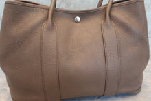 Load image into Gallery viewer, HERMES  GARDEN PARTY PM Negonda leather Etoupe gray □O Engraving Tote bag 700100084
