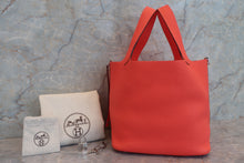 将图片加载到图库查看器，HERMES PICOTIN LOCK MM Clemence leather Orange poppy Z刻印 Hand bag 600100077
