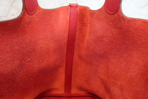 HERMES／エルメス ピコタンロックGM トリヨンクレマンス ルージュカザック □R刻印 ハンドバッグ 700080025