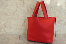 将图片加载到图库查看器，HERMES PICOTIN LOCK MM Clemence leather Rouge de Coeur A刻印 Hand bag 500100212
