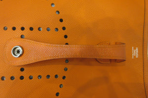 HERMES EVELYNE 3PM Epsom leather Orange □N Engraving Shoulder bag 700090119