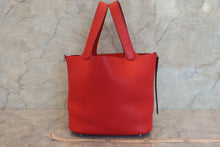 将图片加载到图库查看器，HERMES PICOTIN LOCK MM Clemence leather Rouge de Coeur A刻印 Hand bag 500100212
