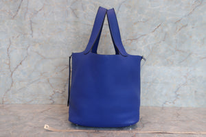 HERMES／エルメス ピコタンロックＭＭ トリヨンクレマンス ブルーエレクトリック A刻印 ハンドバッグ 700080035