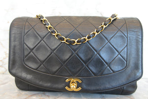 CHANEL/シャネル ダイアナマトラッセチェーンショルダーバッグ ラムスキン ブラック/ゴールド金具 ショルダーバッグ 700070150