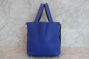 HERMES／エルメス ピコタンロックＭＭ トリヨンクレマンス ブルーエレクトリック A刻印 ハンドバッグ 700080035