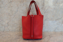 Load image into Gallery viewer, HERMES PICOTIN LOCK MM Clemence leather Rouge de Coeur A Engraving Hand bag 500100212
