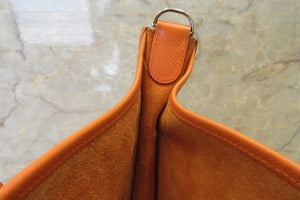 HERMES EVELYNE 3PM Epsom leather Orange □N Engraving Shoulder bag 700090119