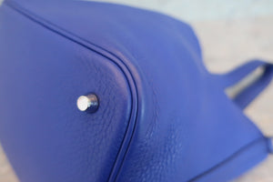 HERMES／エルメス ピコタンロックＭＭ トリヨンクレマンス ブルーエレクトリック A刻印 ハンドバッグ 700080035