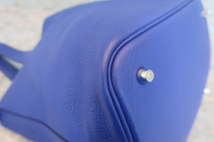 HERMES／エルメス ピコタンロックＭＭ トリヨンクレマンス ブルーエレクトリック A刻印 ハンドバッグ 700080035