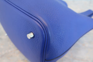 HERMES／エルメス ピコタンロックＭＭ トリヨンクレマンス ブルーエレクトリック A刻印 ハンドバッグ 700080035