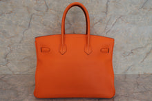 Load image into Gallery viewer, HERMES BIRKIN 35 Clemence leather Orange □P Engraving Hand bag 600110157
