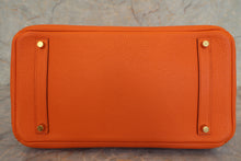 Load image into Gallery viewer, HERMES BIRKIN 35 Clemence leather Orange □P Engraving Hand bag 600110157
