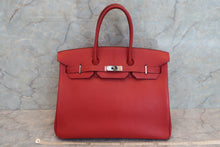 将图片加载到图库查看器，HERMES BIRKIN 35 Chevre myzore goatskim Rouge vif □J刻印 Hand bag 600100092
