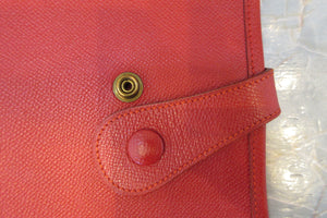 HERMES  EVELYNE1 GM Graine Couchevel leather Rouge vif □F Engraving Shoulder bag 700090118
