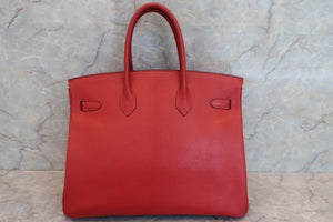 HERMES BIRKIN 35 Chevre myzore goatskim Rouge vif □J刻印 Hand bag 600100092