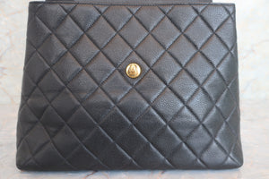 CHANEL/香奈儿 CF 梯形 手提包 荔枝皮 Black/Gold hadware(黑色/金色金属) 手提包  600080028